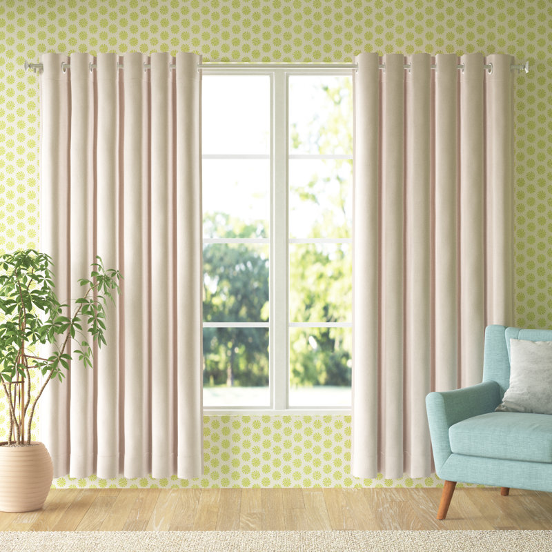 Wayfair Basics Solid Blackout Thermal Grommet Single Curtain Panel